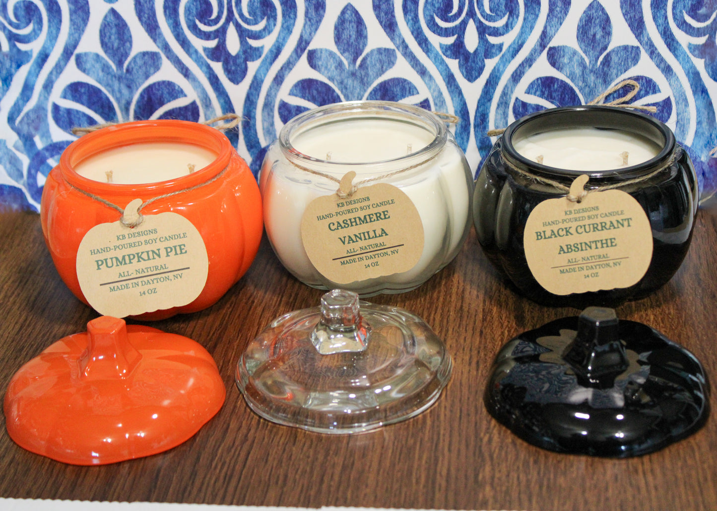 Pumpkin jar candles