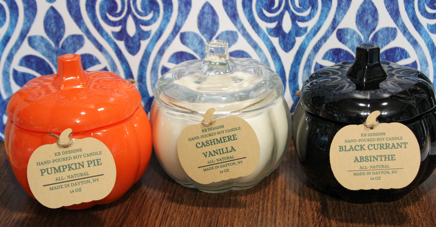 Pumpkin jar candles