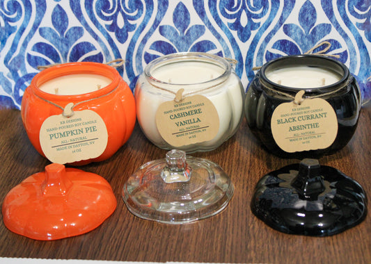 Pumpkin jar candles